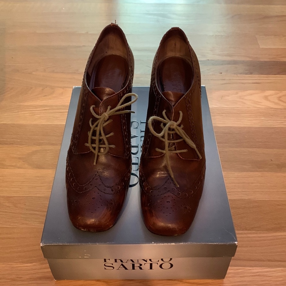 Franco Sarto booties. Size 10 Color: Brown Great Condition Asking $20